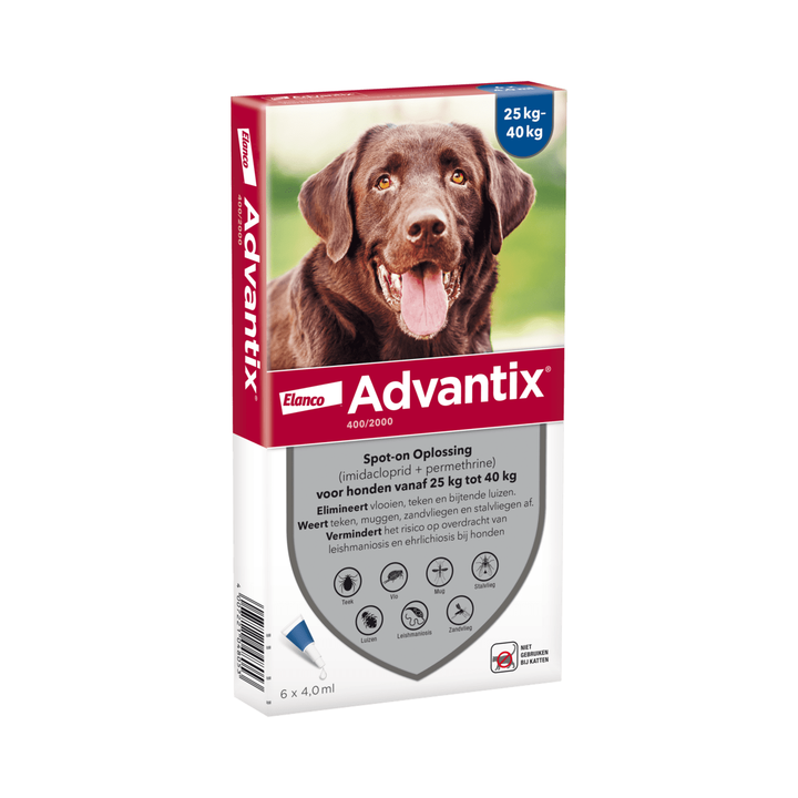 Advantix 25 tot 40 kilo 6 pipetten