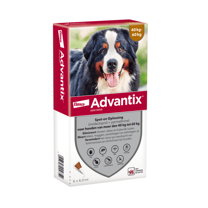 Advantix 40 tot 60 kilo 6 pipetten