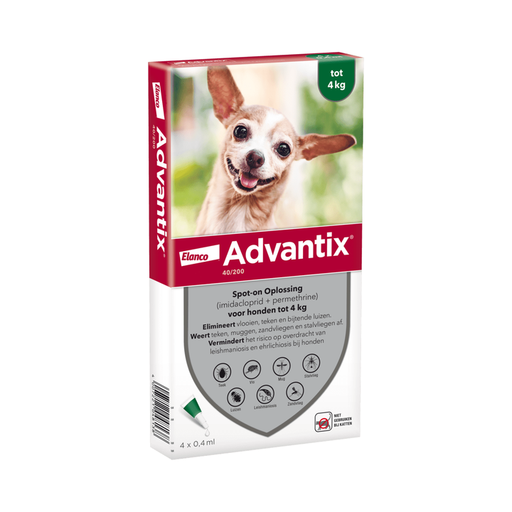 Advantix tot 4 kilo 6 pipetten