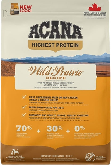 Acana HP Wild Prairie Hondenbrokken 2kg Voorkant Verpakking