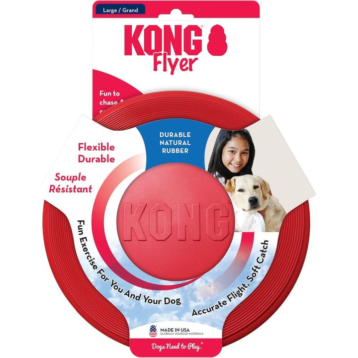 Kong Flyer Frisbee Hondenspeelgoed L Voorkant Verpakking