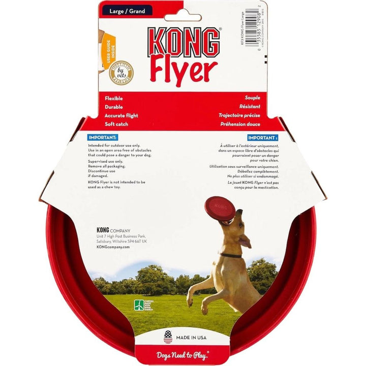 Kong Flyer Frisbee Hondenspeelgoed Achterkant Verpakking