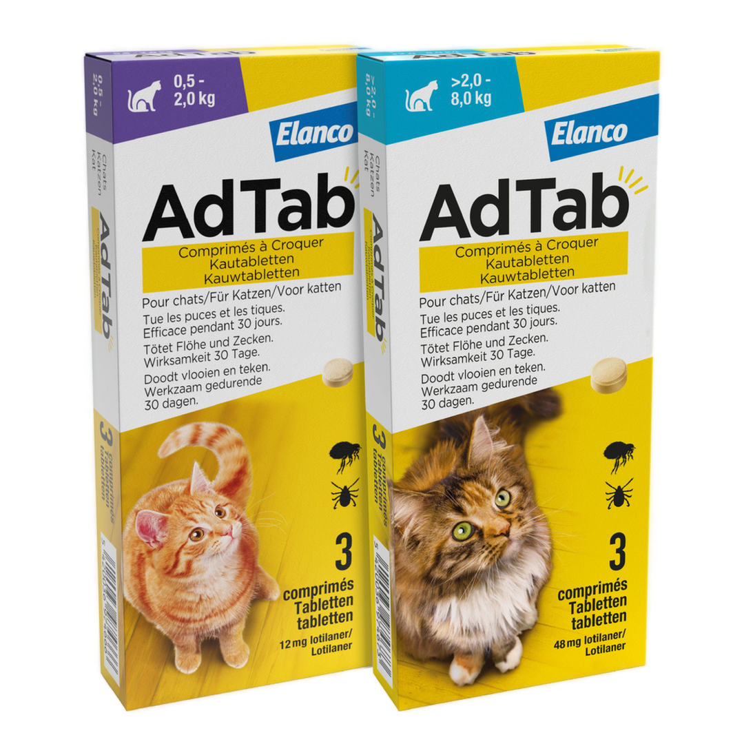 AdTab Kat Vlo & Teek Kauwtabletten - 3 tabletten