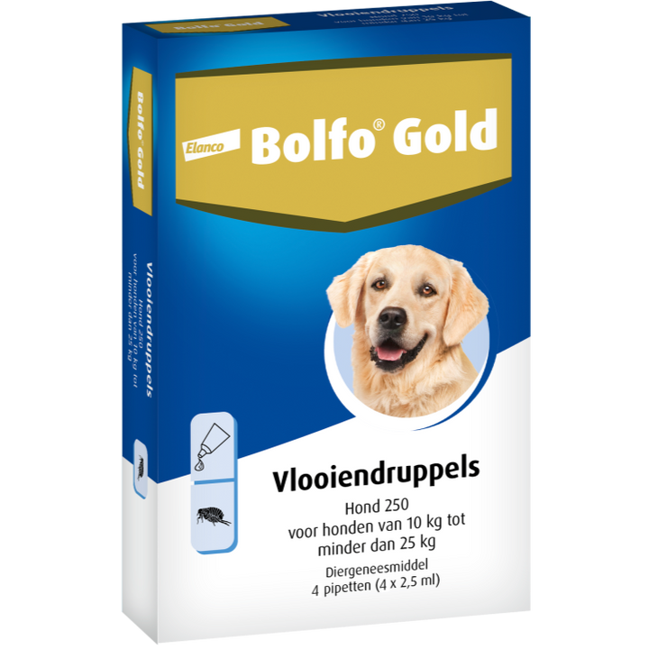 Bolfo Gold Hond 10 tot 25 kg 4 pipet