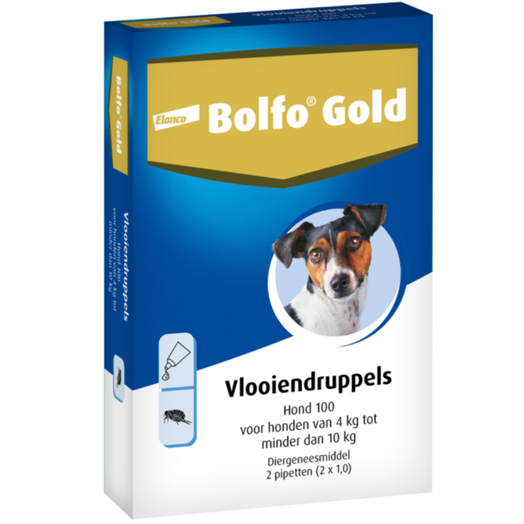 Bolfo Gold Hond 4 tot 10 kg 2 pipet