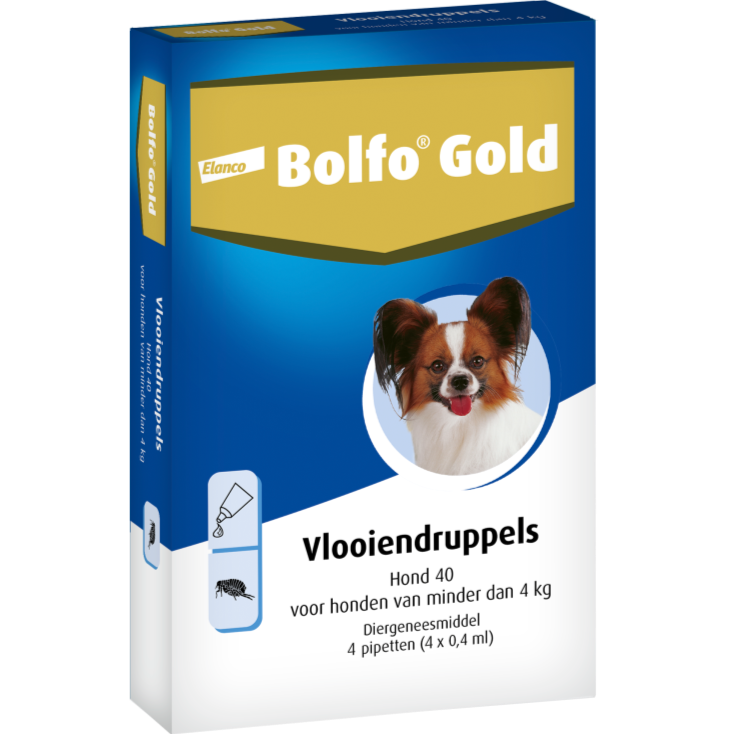 Bolfo Gold Hond tot 4 kg 4 pipet