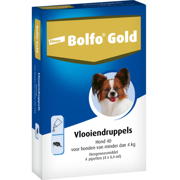 Bolfo Gold Hond tot 4 kg 4 pipet