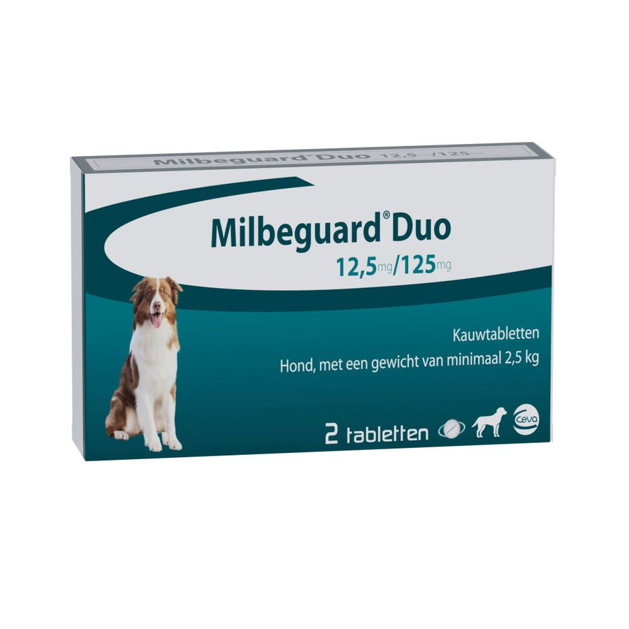 Milbeguard Duo Hond 12,5/125 mg 2 tabletten ontworming