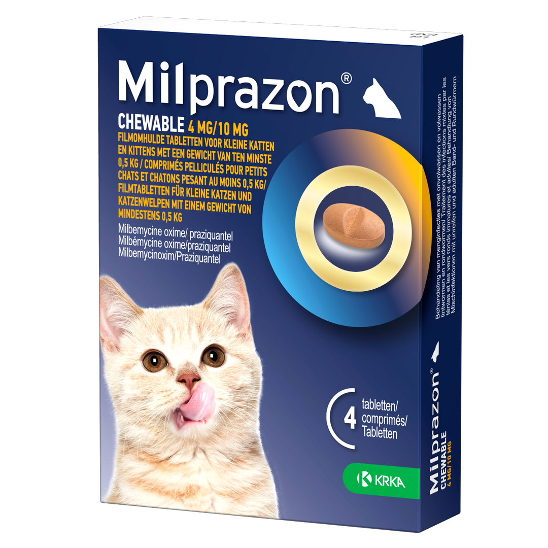 Milprazon Chewable Kleine Kat 4 tabletten