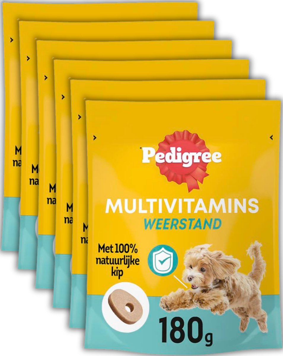 Pedigree Multivitamins Weerstand Supplement voor honden 6 zakjes x 180 gram