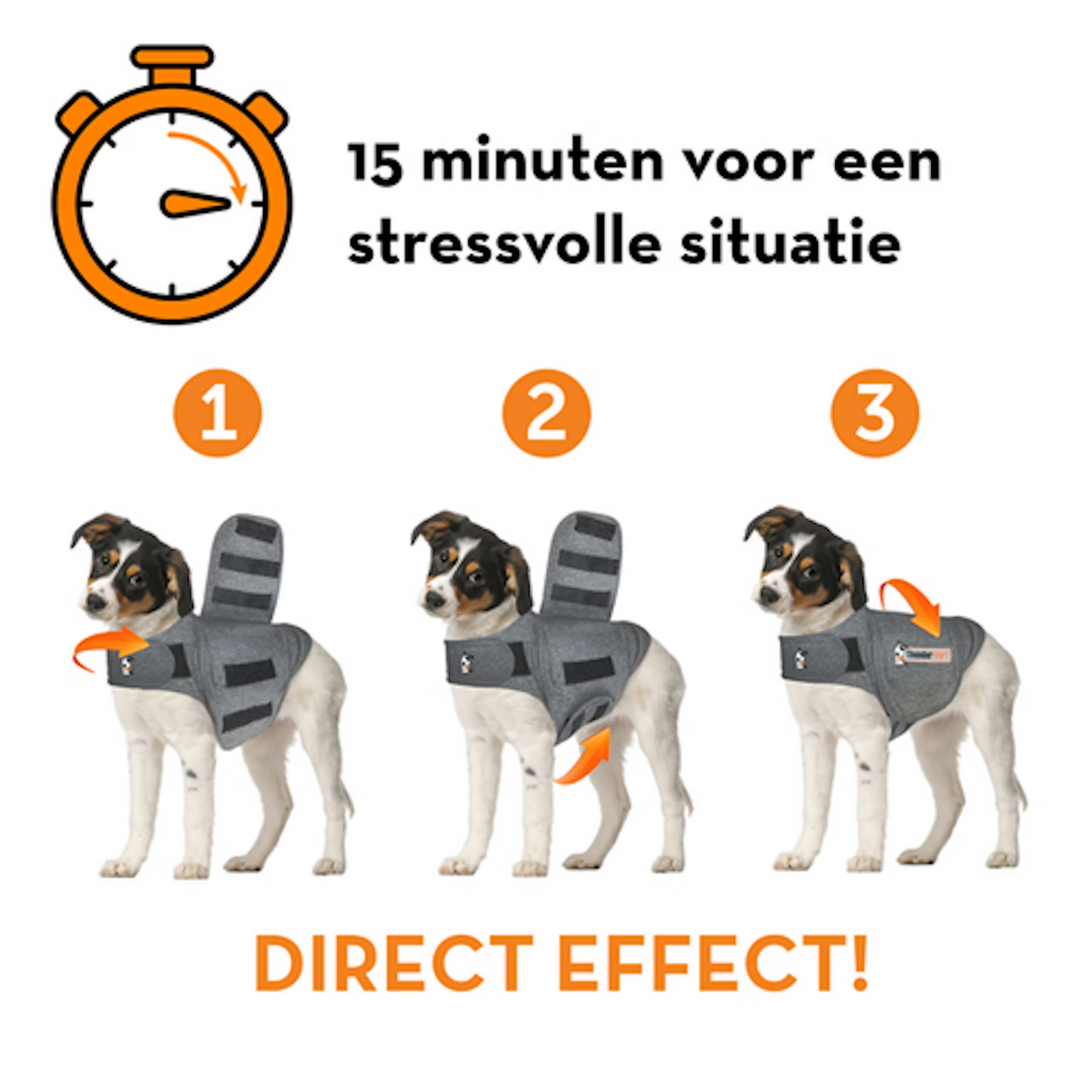 Thundershirt werkt binnen 15 minuten