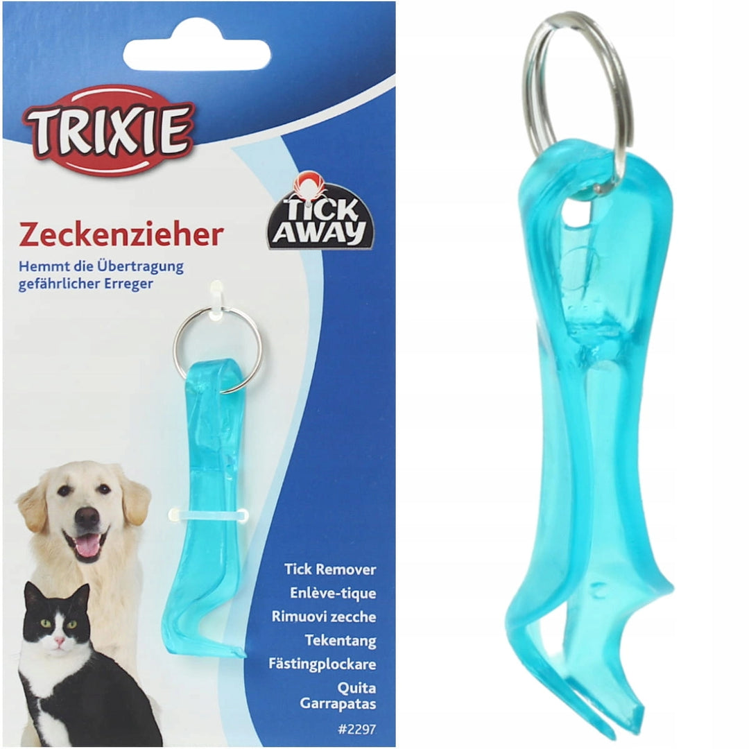 Trixie Tekentang met sleutelhanger in blauw verpakking