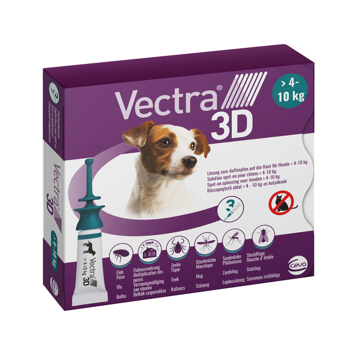 Vectra 3D Anti Vlooi- en Teekmiddel voor Honden Maat S