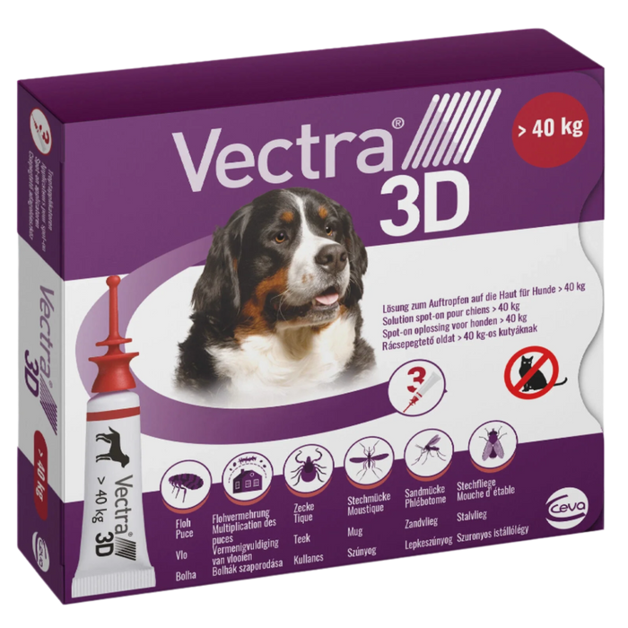 Vectra 3D Anti Vlooi- en Teekmiddel voor Honden Maat XL