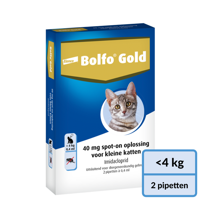 Bolfo Gold Kleine Kat - Anti Vlooienmiddel - 2 pipetten