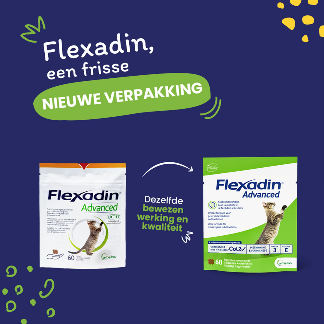 Flexadin Advanced voor Katten heeft een nieuwe verpakking
