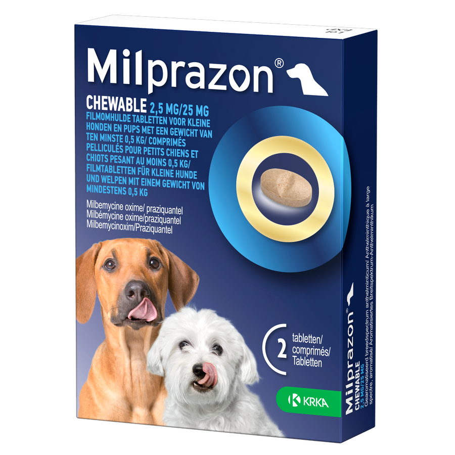 Milprazon Chewable Kleine Hond 2 tabletten