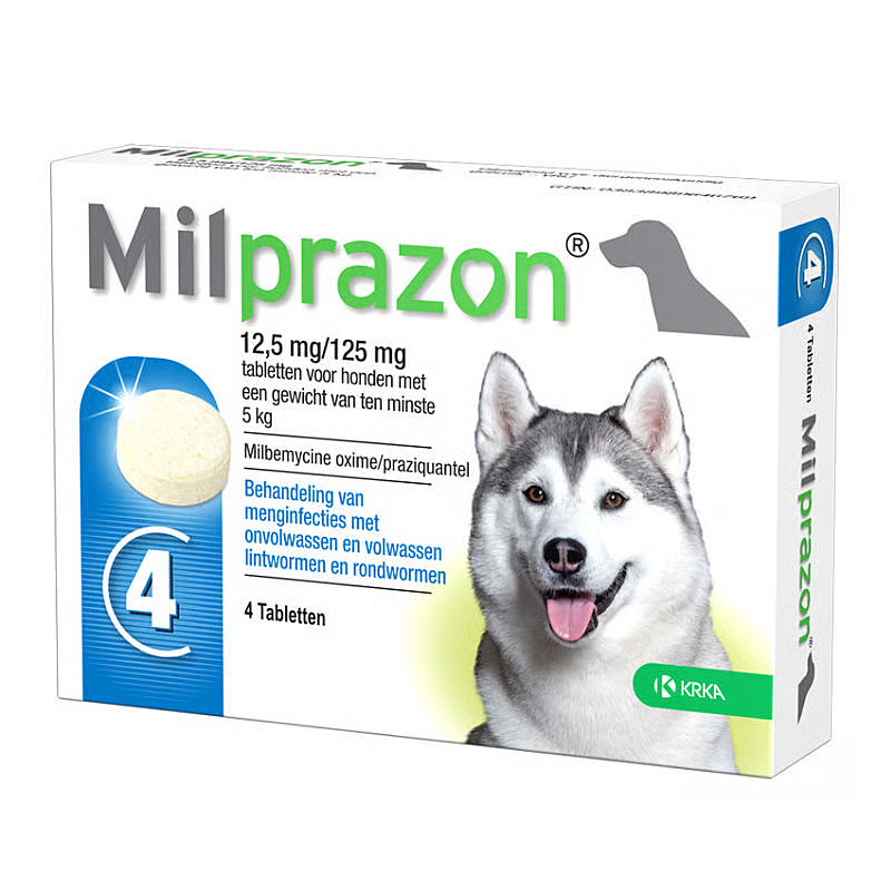 Milprazon Hond 12,5/125mg 4 tabletten