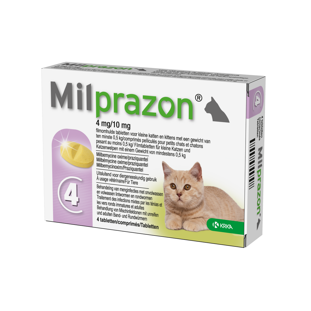 Milprazon Kleine Kat 4/10 mg 4 tabletten