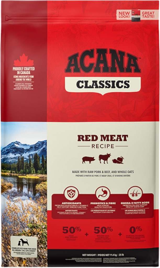 Acana Classics Red Meat Hondenbrokken 11kg Voorkant Verpakking