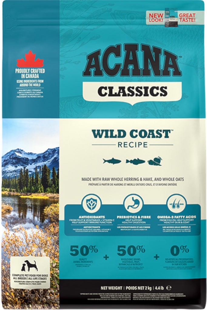 Acana Classics Wild Coast Hondenbrokken 2kg Voorkant Verpakking
