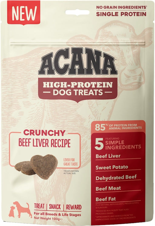 Acana High Protein Dog Treats Beef Voorkant Verpakking