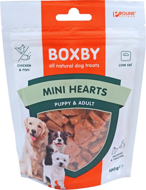 Boxby Mini Hearts Hondensnack Voorkant Verpakking