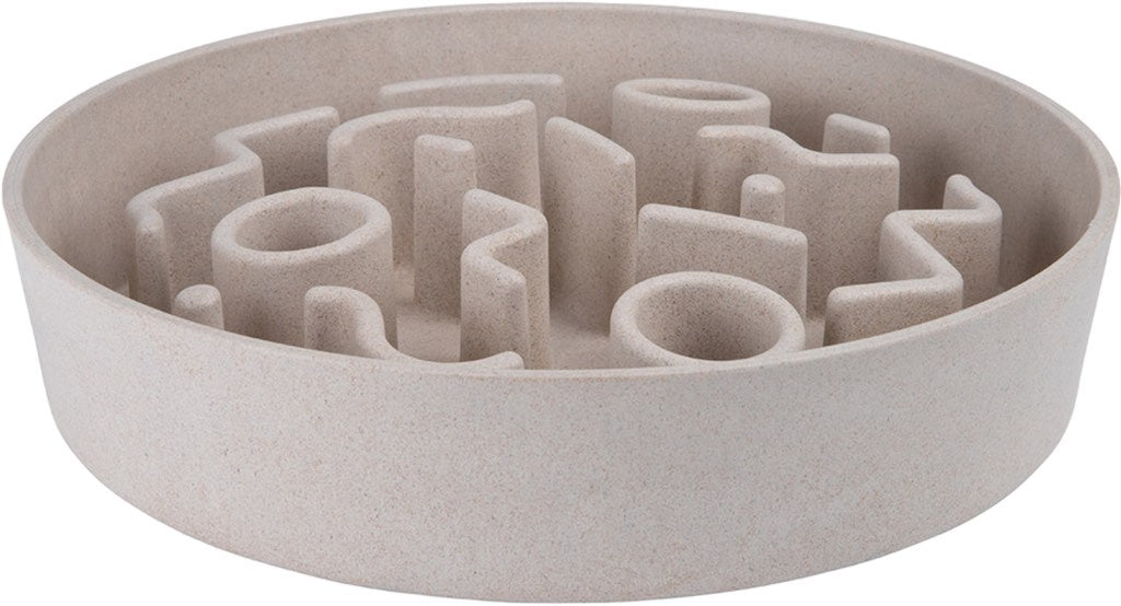 District 70 Bamboo Anti-Schrok Voerbak Creme Merengue Voerbak voor Honden van de Zijkant