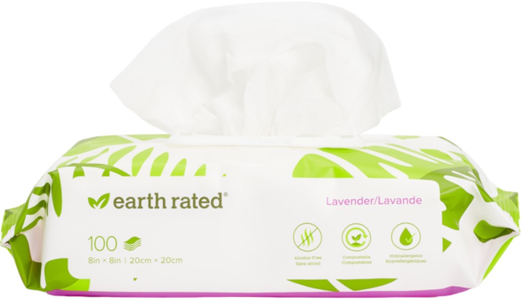 Earth Rated Schoonmaakdoekjes Lavendel Voorkant Verpakking