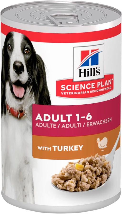 Hills Science Plan Kalkoen Blik Hondenvoer Voorkant Verpakking