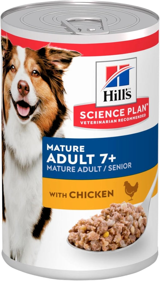 Hills Science Plan Kip Mature Blik Hondenvoer Voorkant Verpakking