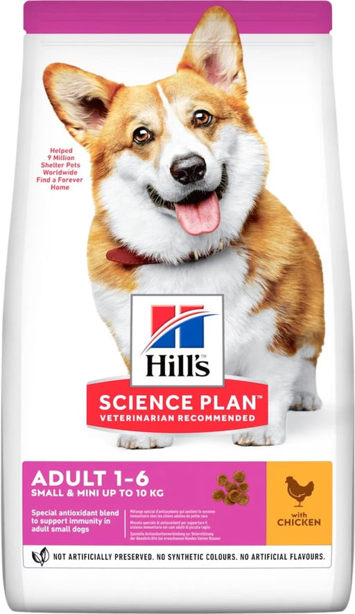 Hills Science Plan Small Mini Kip Hondenbrokken Voorkant Verpakking