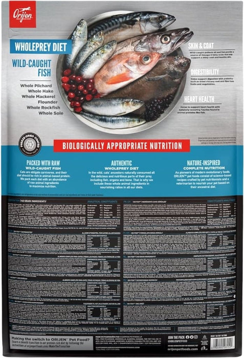 Orijen Six Fish Kattenbrokjes Achterkant Verpakking