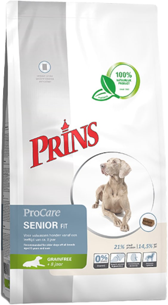 Prins ProCare Senior Fit Hondenbrokken 12kg Voorkant Verpakking