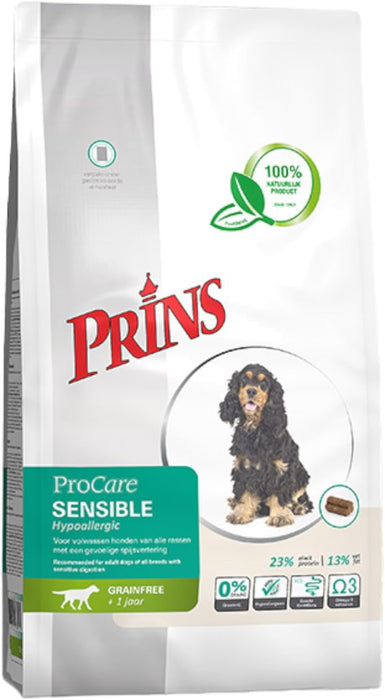 Prins ProCare Sensible Hypoallergic Hondenbrokken 3kg Voorkant Verpakking