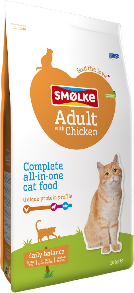 Smolke Adult Kip Kattenbrokjes 10kg Voorkant Verpakking