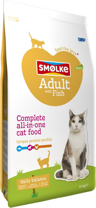 Smolke Adult Vis Kattenbrokjes 10kg Voorkant Verpakking