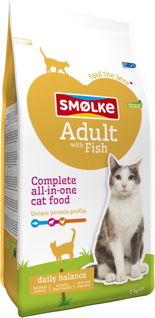 Smolke Adult Vis Kattenbrokjes 2kg Voorkant Verpakking