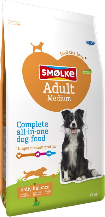 Smolke Medium Hondenbrokken 12kg Voorkant Verpakking