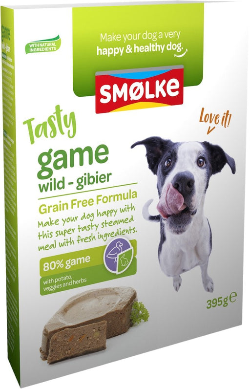 Smolke Vers Gestoomd Wild Hondenvoer Voorkant Verpakking