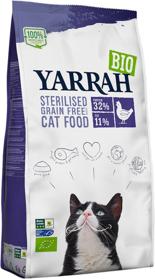 Yarrah Bio Kip Sterilised Kattenbrokjes 2kg Voorkant Verpakking