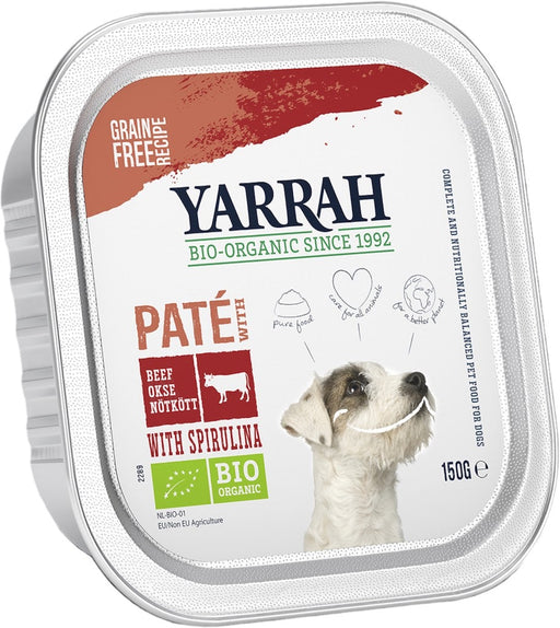 Yarrah Bio Pate Rund Hondenvoer Voorkant Verpakking