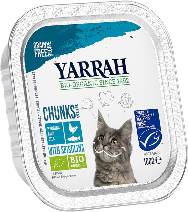 Yarrah Chunks Vis Kattenvoer Voorkant Verpakking